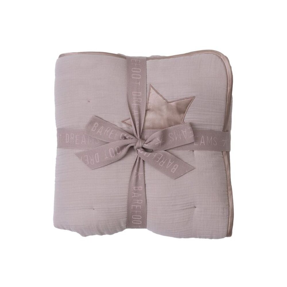 Barefoot Dreams Girls Organic Cotton Double Cloth Toddler Blanket, Pink